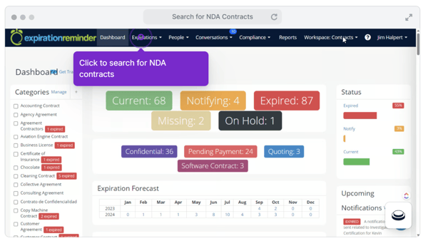 Contract search