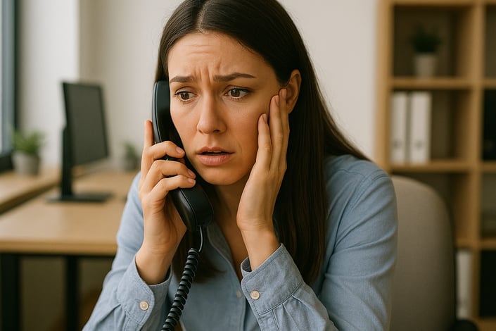 Worried Call in the Office